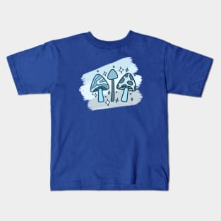 Blue Mushroom Kids T-Shirt